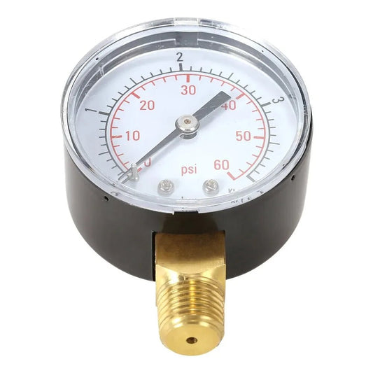 1/4" NPT Thread 50mm 0~60psi 0~4bar Pool Filter Water Pressure Dial Hydraulic Pressure Gauge Meter Manometer - Avero