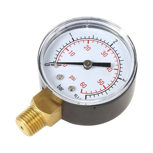 1/4" NPT Thread 50mm 0~60psi 0~4bar Pool Filter Water Pressure Dial Hydraulic Pressure Gauge Meter Manometer - Avero