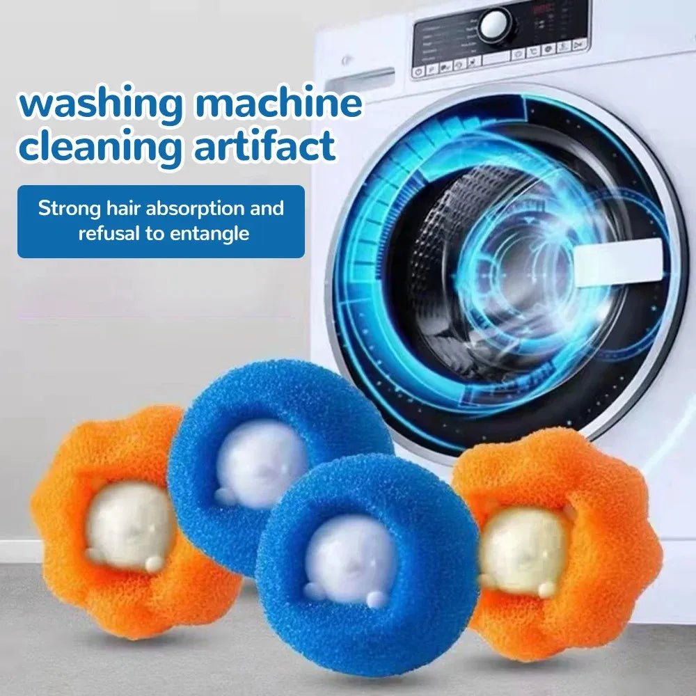 1/5/10PCS Laundry Ball Kit Reusable Washing Machine Hair Remover Ball Cleaning Lint Fuzz Pet Hairs Clothes Household Product - Avero