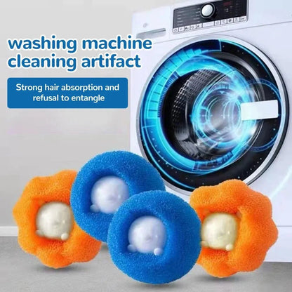 1/5/10PCS Laundry Ball Kit Reusable Washing Machine Hair Remover Ball Cleaning Lint Fuzz Pet Hairs Clothes Household Product - Avero