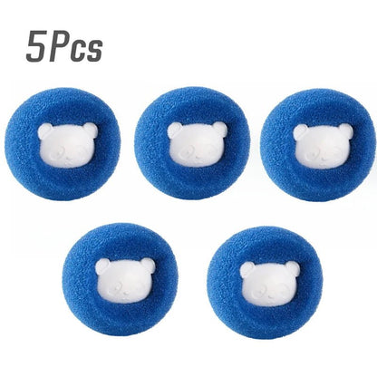 1/5/10PCS Laundry Ball Kit Reusable Washing Machine Hair Remover Ball Cleaning Lint Fuzz Pet Hairs Clothes Household Product - Avero