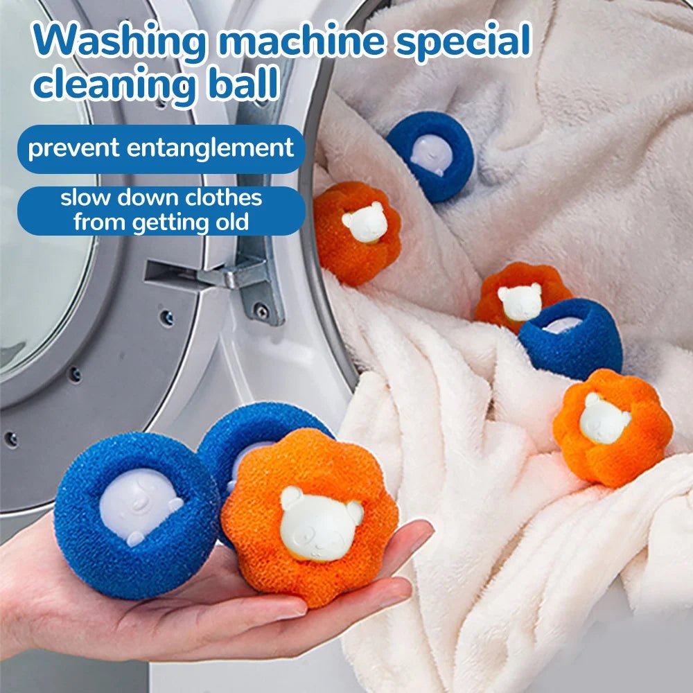 1/5/10PCS Laundry Ball Kit Reusable Washing Machine Hair Remover Ball Cleaning Lint Fuzz Pet Hairs Clothes Household Product - Avero