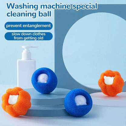 1/5/10PCS Laundry Ball Kit Reusable Washing Machine Hair Remover Ball Cleaning Lint Fuzz Pet Hairs Clothes Household Product - Avero