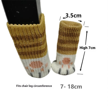 16Pcs Chair Legs Socks Knitted Furniture Feet Floor Protectors Anti - slip Pads Silent Thicken Table Chair Leg Socks Covers - Avero