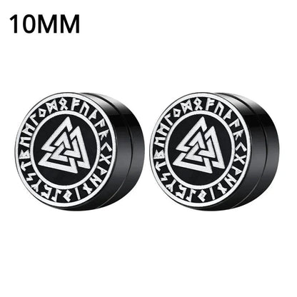 1Pairs Crystal Strong Magnetic Ear Stud Clip Earrings for Men Women, Punk Round Zircon Magnet Earrings Non Piercing Ear Jewelry - Avero