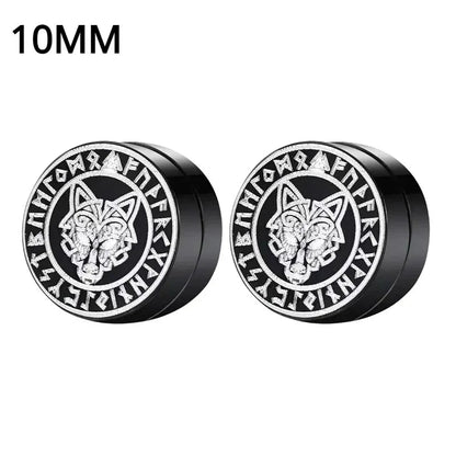 1Pairs Crystal Strong Magnetic Ear Stud Clip Earrings for Men Women, Punk Round Zircon Magnet Earrings Non Piercing Ear Jewelry - Avero