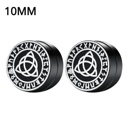1Pairs Crystal Strong Magnetic Ear Stud Clip Earrings for Men Women, Punk Round Zircon Magnet Earrings Non Piercing Ear Jewelry - Avero