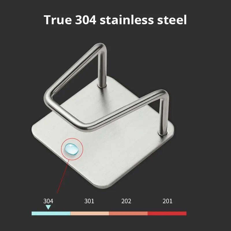 1pc Stainless Steel Sink Sponge Rack For Sponge Steel Wire Ball Draining Paste The Inner Wall Of The Sink Kitchen Supplies - Avero