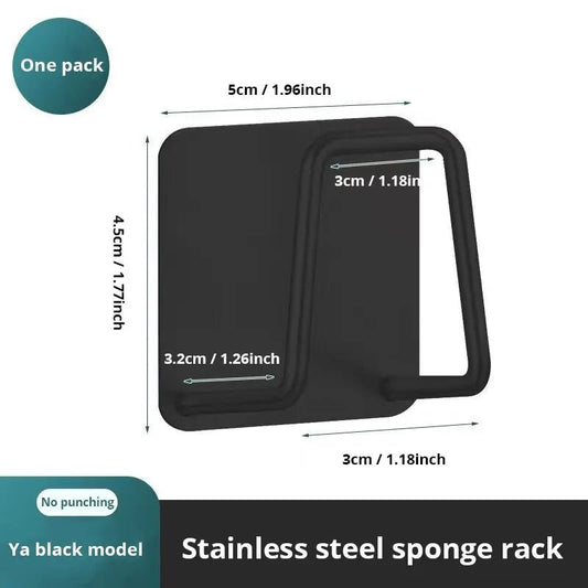 1pc Stainless Steel Sink Sponge Rack For Sponge Steel Wire Ball Draining Paste The Inner Wall Of The Sink Kitchen Supplies - Avero