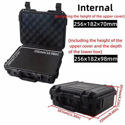 1Pc Waterproof Hard Carry Case Bag Tool Case with Pre - Cut Sponge Storage Box Safety Protector Organizer Hardware Toolbox - Avero