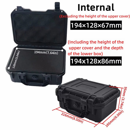 1Pc Waterproof Hard Carry Case Bag Tool Case with Pre - Cut Sponge Storage Box Safety Protector Organizer Hardware Toolbox - Avero