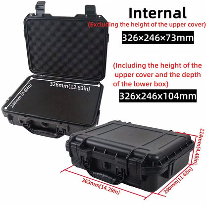 1Pc Waterproof Hard Carry Case Bag Tool Case with Pre - Cut Sponge Storage Box Safety Protector Organizer Hardware Toolbox - Avero