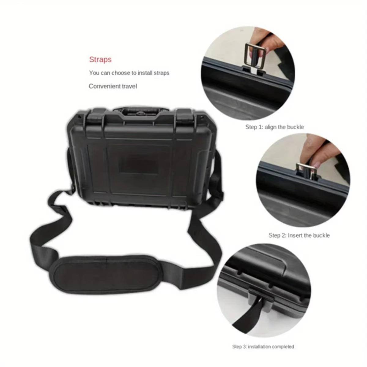 1Pc Waterproof Hard Carry Case Bag Tool Case with Pre - Cut Sponge Storage Box Safety Protector Organizer Hardware Toolbox - Avero