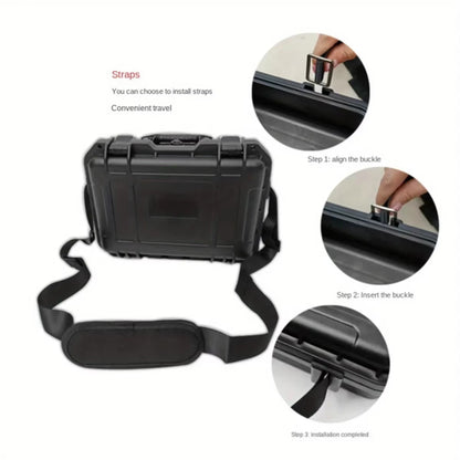 1Pc Waterproof Hard Carry Case Bag Tool Case with Pre - Cut Sponge Storage Box Safety Protector Organizer Hardware Toolbox - Avero