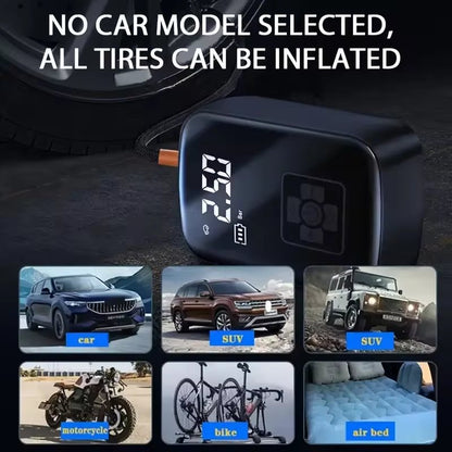 1Pc Wireless Car Air Compressor Air Pump Electric Tire Inflator Pump for Motorcycle Bicycle Boat AUTO Tyre Balls Inflatable - Avero