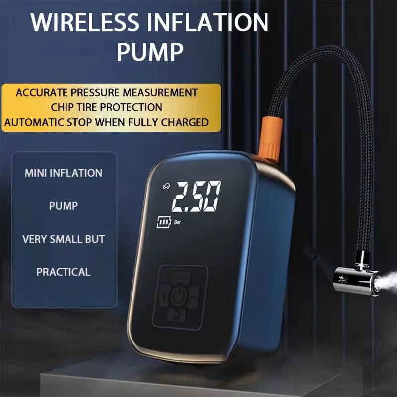 1Pc Wireless Car Air Compressor Air Pump Electric Tire Inflator Pump for Motorcycle Bicycle Boat AUTO Tyre Balls Inflatable - Avero