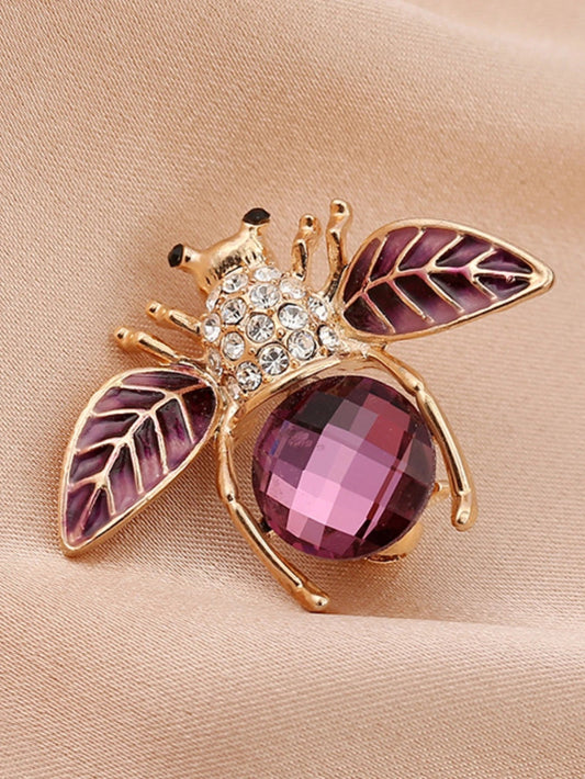 1PC Women's Fashion Trend Personalized Imitation Pearl Bee Brooch Pin Jewelry Suitable for Outdoor Dating, Party, Festival Gifts - Avero