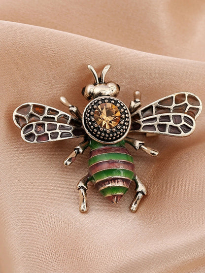 1PC Women's Fashion Trend Personalized Imitation Pearl Bee Brooch Pin Jewelry Suitable for Outdoor Dating, Party, Festival Gifts - Avero