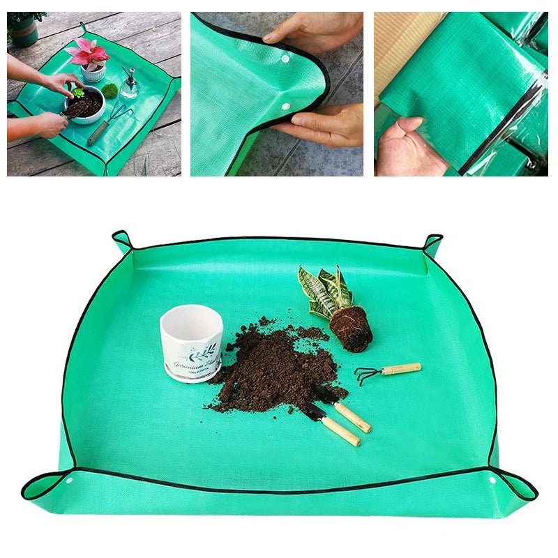 1pcs Planting Mat 50cm - 100cm Gardening Potting Pad Foldable Garden Plant Flower Pot Transplanting Waterproof Mats - Avero