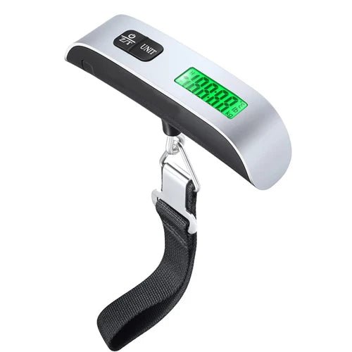 1pcs Portable Scale Digital LCD Display 110lb/50kg Electronic Luggage Hanging Suitcase Travel Weighs Baggage Bag Weight Balance - Avero