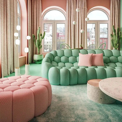 2 Seater Upholstered Bubble Sofa Modern Living Room Sectional Couch Sets Modular Lounge Comfortable Sofa Luxury Furniture - Avero