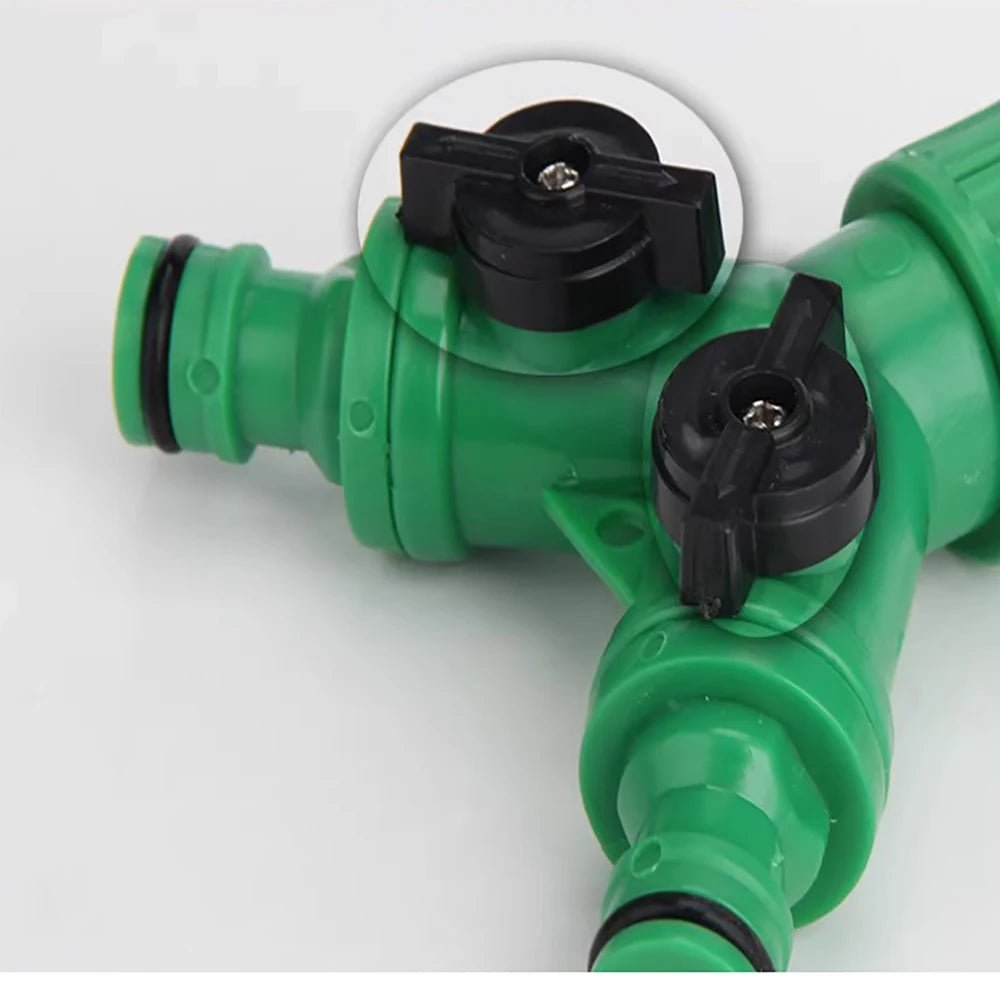 2 - Way Garden Hose Splitter Y Connector - Quick Connect Valve with On/Off Switch for Faucet Irrigation Flower Water Control - Avero