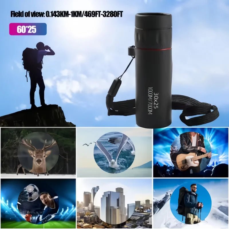 2000x25 HD Monocular Telescope Mini Portable Mobile Phone Telescope with Holder Outdoor Camping Hunting Birdwatching Telescopes - Avero