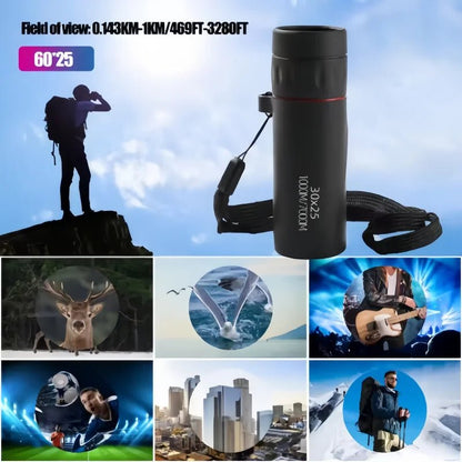 2000x25 HD Monocular Telescope Mini Portable Mobile Phone Telescope with Holder Outdoor Camping Hunting Birdwatching Telescopes - Avero