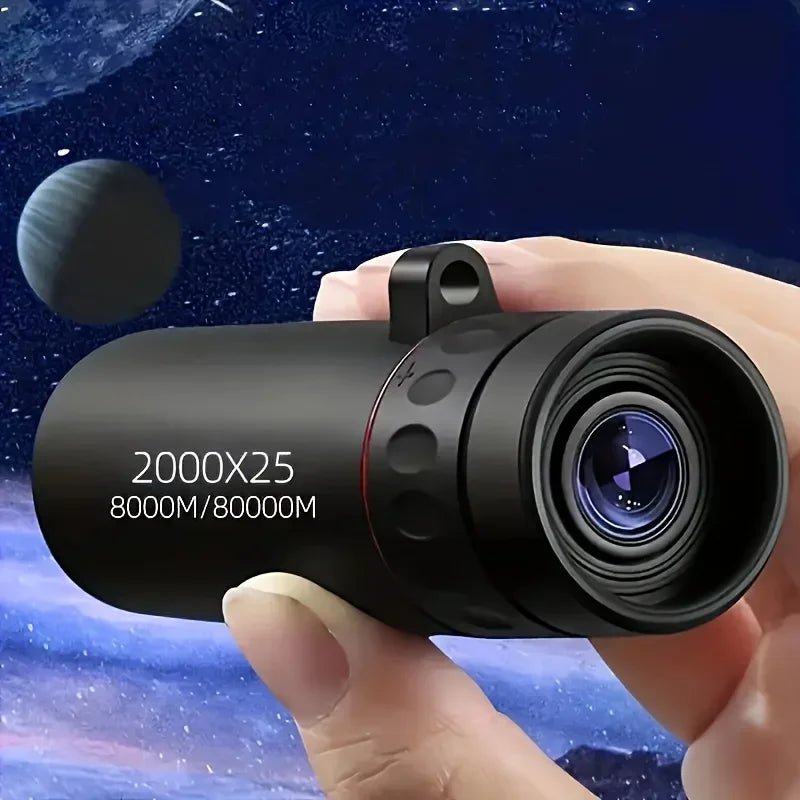2000x25 HD Monocular Telescope Mini Portable Mobile Phone Telescope with Holder Outdoor Camping Hunting Birdwatching Telescopes - Avero