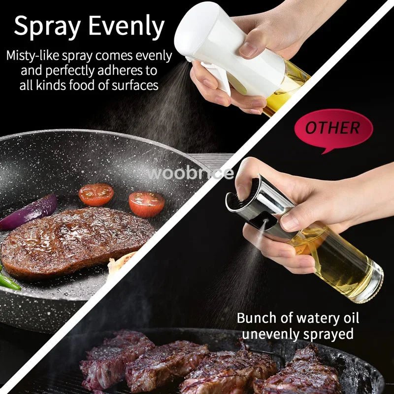 200/300/500ml Oil Spray for Kitchen Oil Nebulizer Dispenser Spray Oil Sprayer Airfryer BBQ Camping Olive Oil Diffuser Brush - Avero