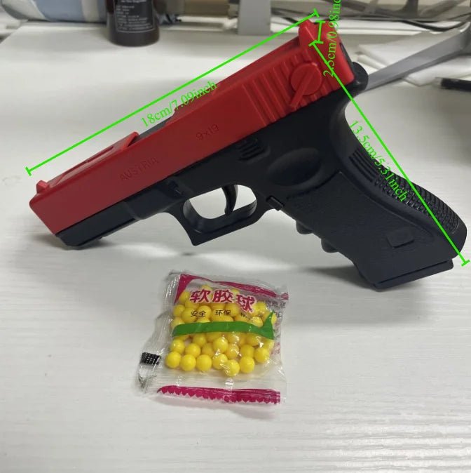 2025 New Soft Bullet and Airsoft Pistol Manual G17 G lock Toy Gun Lower Magazine Laser Outdoor Sports CS Game Weapon Kisd Gift - Avero