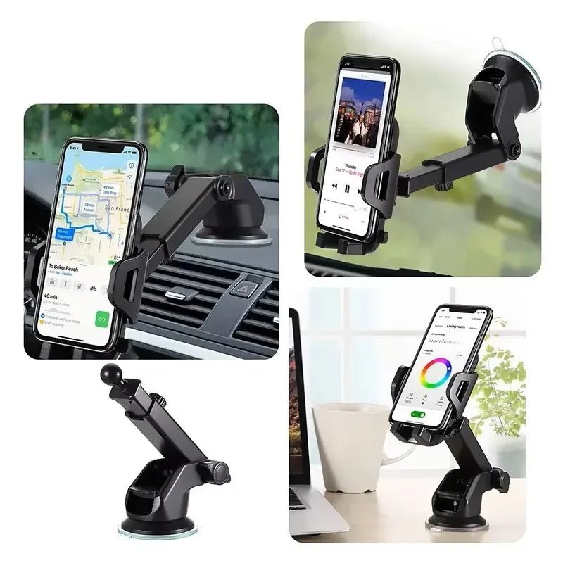 2025 NEW Universal Sucker Car Phone Holder 360° Windshield Car Dashboard Mobile Cell Support Bracket for Smartphones - Avero