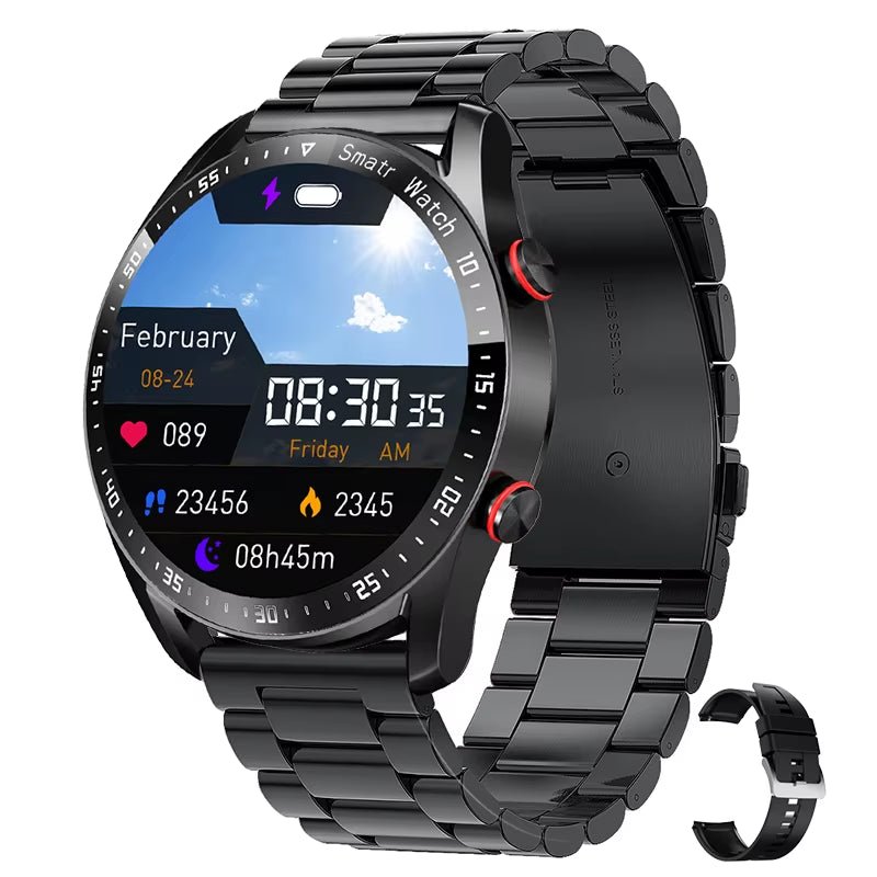 2025 New Voice Call Smart Watch Men GT Series 1.53 Inch AMOLED Screen Sports Watch ECG+PPG Health Smartwatch for Android IOS - Avero