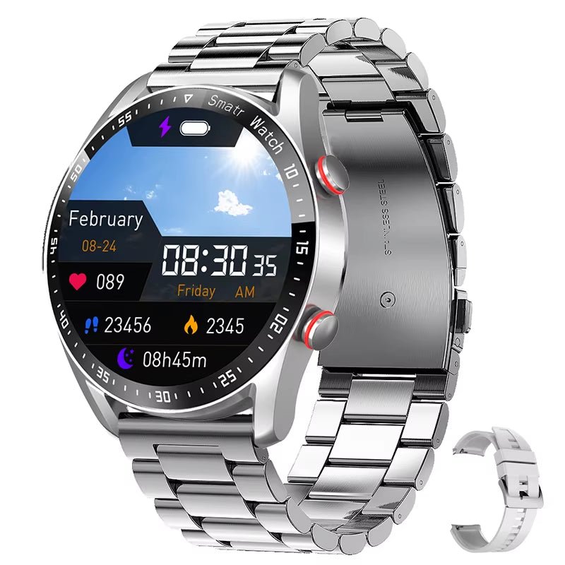 2025 New Voice Call Smart Watch Men GT Series 1.53 Inch AMOLED Screen Sports Watch ECG+PPG Health Smartwatch for Android IOS - Avero
