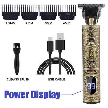 2025 T9 HairClipper Beard Shaving Body Hair Trimmer Clippers Electric Machine Men Haircut Machine 0mm Barber ShaverDragon Carved - Avero