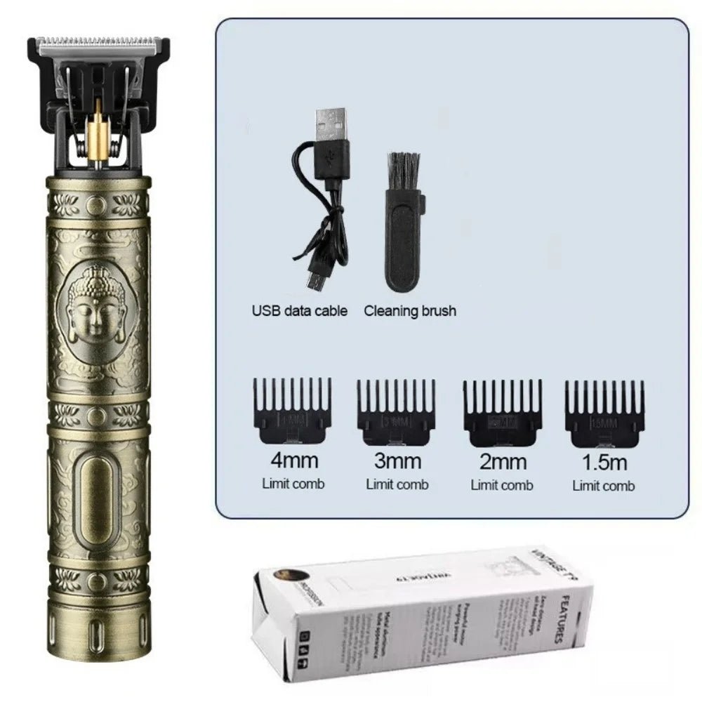 2025 T9 HairClipper Beard Shaving Body Hair Trimmer Clippers Electric Machine Men Haircut Machine 0mm Barber ShaverDragon Carved - Avero