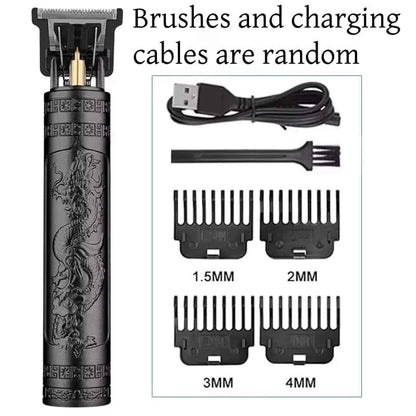2025 T9 HairClipper Beard Shaving Body Hair Trimmer Clippers Electric Machine Men Haircut Machine 0mm Barber ShaverDragon Carved - Avero