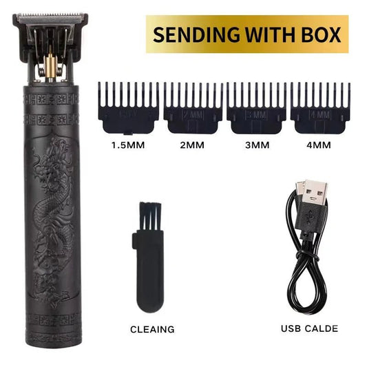 2025 T9 HairClipper Beard Shaving Body Hair Trimmer Clippers Electric Machine Men Haircut Machine 0mm Barber ShaverDragon Carved - Avero