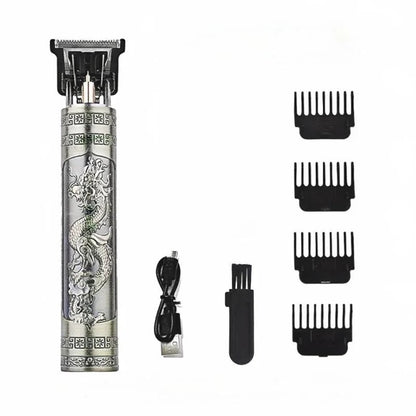 2025 T9 HairClipper Beard Shaving Body Hair Trimmer Clippers Electric Machine Men Haircut Machine 0mm Barber ShaverDragon Carved - Avero
