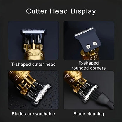 2025 T9 HairClipper Beard Shaving Body Hair Trimmer Clippers Electric Machine Men Haircut Machine 0mm Barber ShaverDragon Carved - Avero