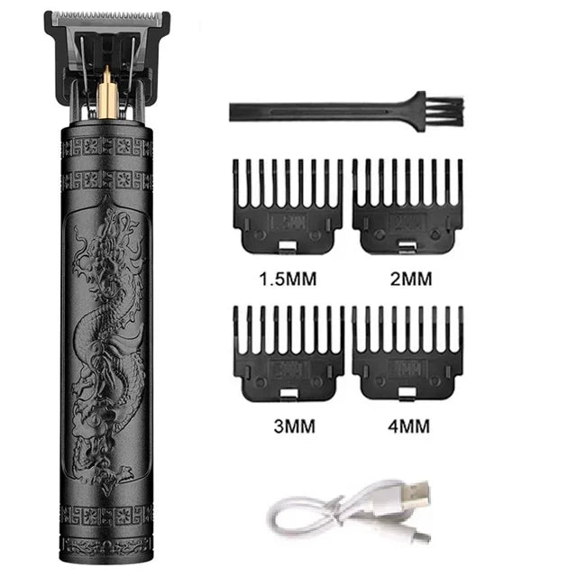 2025 T9 HairClipper Beard Shaving Body Hair Trimmer Clippers Electric Machine Men Haircut Machine 0mm Barber ShaverDragon Carved - Avero