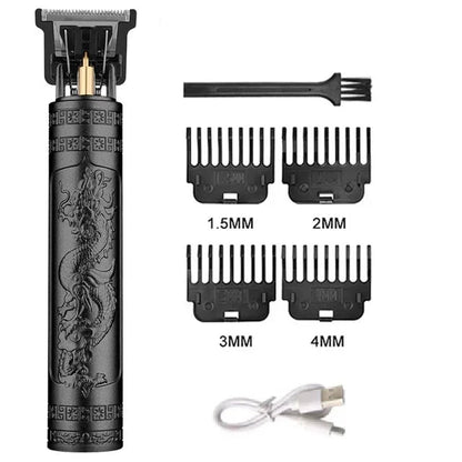 2025 T9 HairClipper Beard Shaving Body Hair Trimmer Clippers Electric Machine Men Haircut Machine 0mm Barber ShaverDragon Carved - Avero
