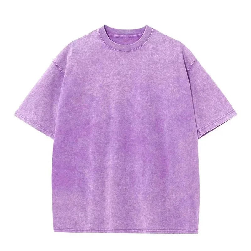 2025 Washed Vintage T-Shirts Street Hip Hop Retro Punk T Shirt women Harajuku Casual Cotton Short Sleeve Acid Wash TShirts top - Avero