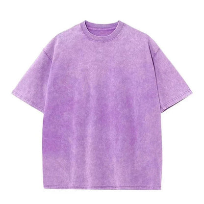 2025 Washed Vintage T-Shirts Street Hip Hop Retro Punk T Shirt women Harajuku Casual Cotton Short Sleeve Acid Wash TShirts top - Avero