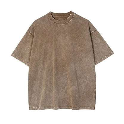 2025 Washed Vintage T-Shirts Street Hip Hop Retro Punk T Shirt women Harajuku Casual Cotton Short Sleeve Acid Wash TShirts top - Avero