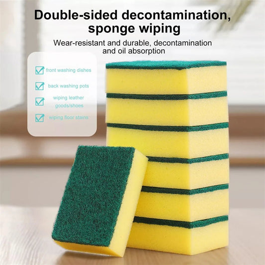 20/30PCS Dishwashing Sponge Kitchen Nano Emery Magic Clean Rub Pot Rust Focal Stains Sponge Removing Kit Cleaning Brush Sponges - Avero