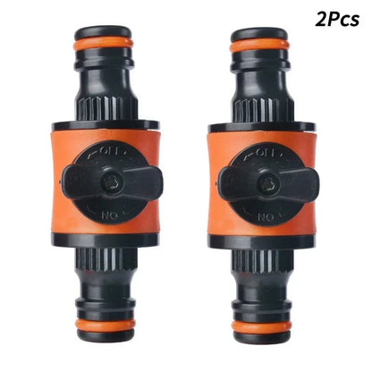 2PC Garden Hose Shut Off Valve, Pipe Connector & Coupler for Water Stop, Irrigation System Repair, Garden Faucet Fitting - Avero