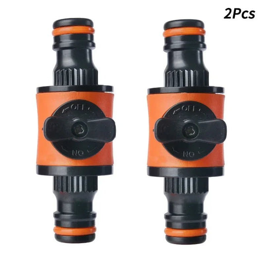 2PC Garden Hose Shut Off Valve, Pipe Connector & Coupler for Water Stop, Irrigation System Repair, Garden Faucet Fitting - Avero