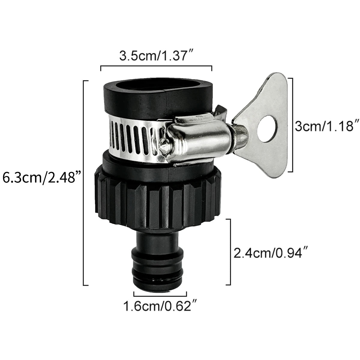 2pcs Durable Universal Water Faucet Adapter Plastic Hose Fitting Quick Connect Fitting Tap for Car Washing Garden Irrigation - Avero