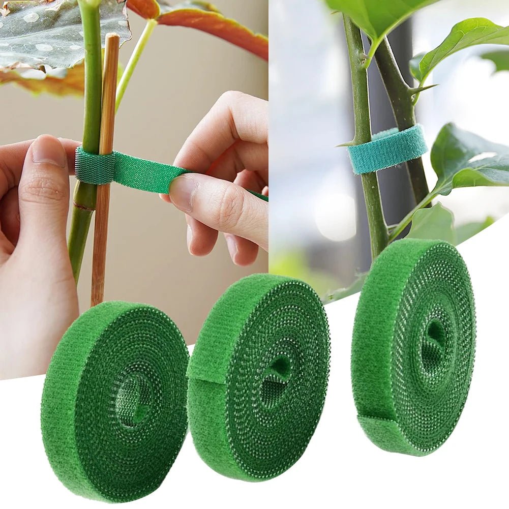 3 Rolls Green Garden Twine Plant Ties Nylon Plant Bandage Garden Hook Loop Bamboo Cane Wrap Support Garden Accessories - Avero